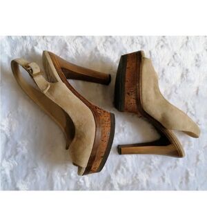 Jimmy Choo Biege suede sandal/heels